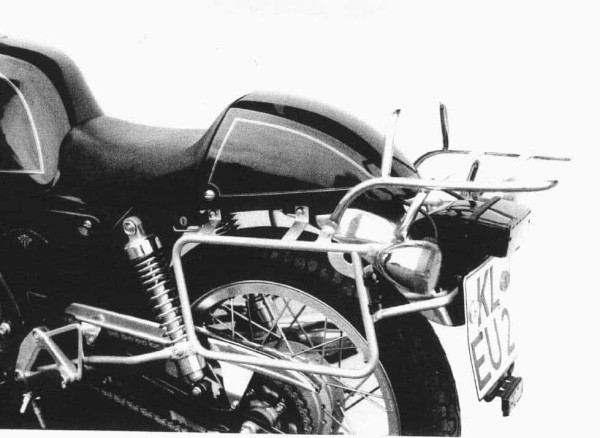 Tubular luggage rack top case carrier and side case carrier chrome for Honda GB 500 Clubman (1992)