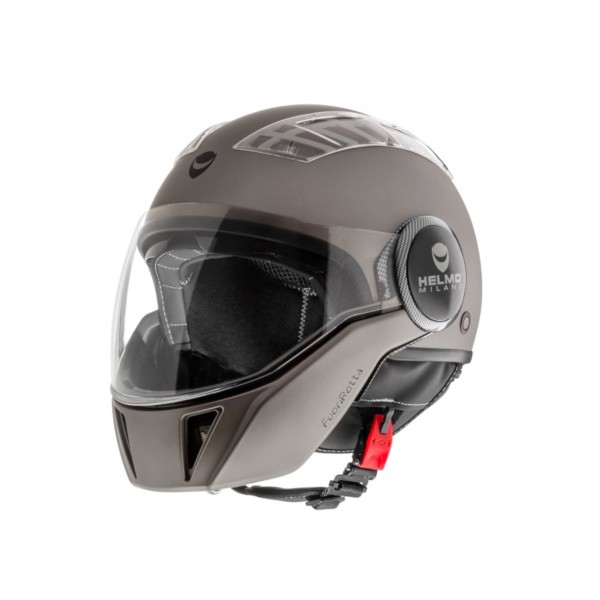 Helmo Milano Full Jet helmet, FuoriRotta, anthracite, matt