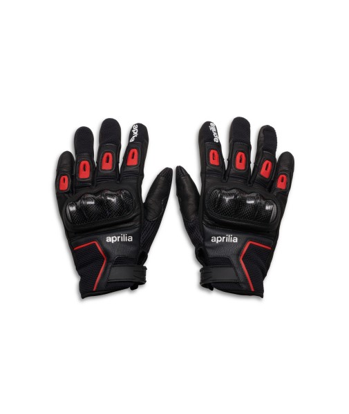 Aprilia gloves men black red