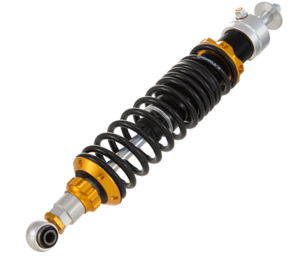 Rear shock absorber for Vespa Primavera/Sprint 125-150cc ('14-), black/silver/orange