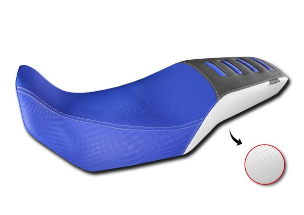 Seat cover for Honda XL 750 Transalp, blue / white / black