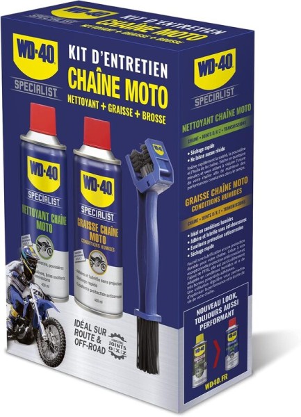 WD-40 Specialist motorcycle chain care set - 2x spray 400 ml