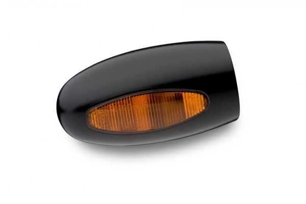 Kellermann replacement base body, aluminum, BL 1000 yellow, halogen, black satin finish
