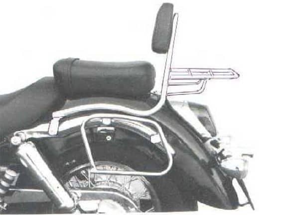 Tubular leather bag holder chrome for Honda VT 750 C2 (97-03) Hepco & Becker