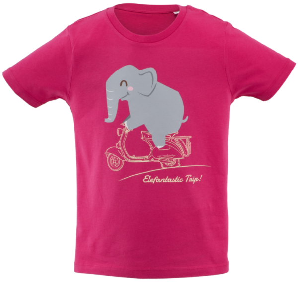 Kids T-shirt "Elefantastic Trip!", pink