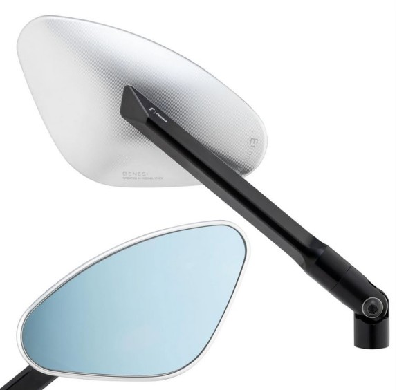 Mirror RIZOMA Genesi right for Vespa, silver anodized