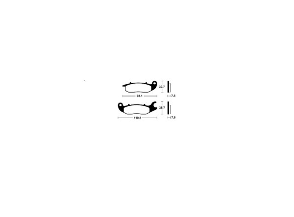 Tecnium Street Performance sintered metal brake pads - MF297