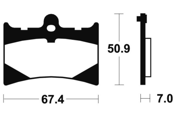 Tecnium brake pads MTR101 sintered metal