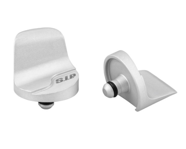 Mirror hole cover left & right for Vespa Primavera/Sprint/Elettrica 50-150cc, silver matt