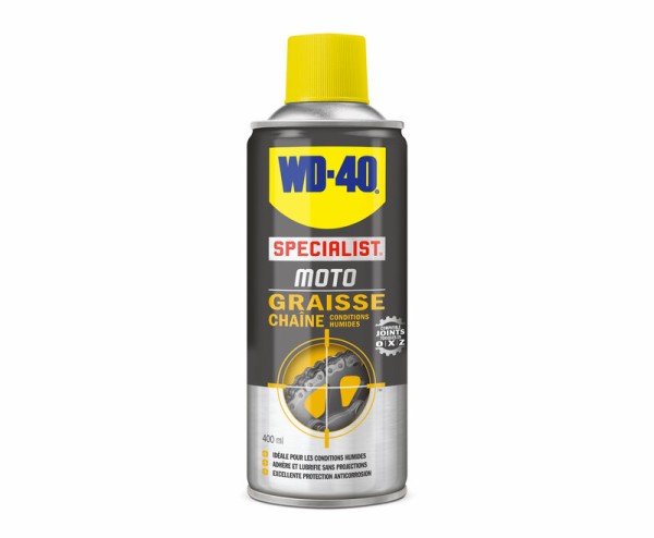 WD-40 Specialist® Motorcycle chain wax wet conditions - Spray 400ml