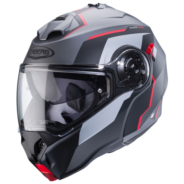 Caberg helmet Duke Evo Move matt-gun metallic/black-red