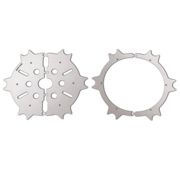 Original brake disc cover, stainless steel, silver, polished for Moto Guzzi Eldorado
