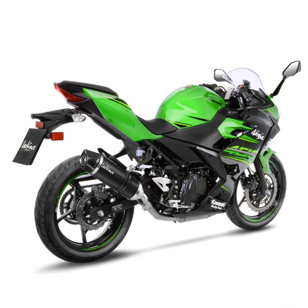 LeoVince exhaust system LV One Evo for Kawasaki Ninja 400 /Z 400, carbon, slip on, E-certificate