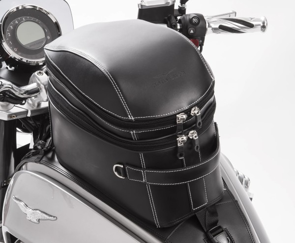Original tank bag, leather, black for Moto Guzzi Eldorado