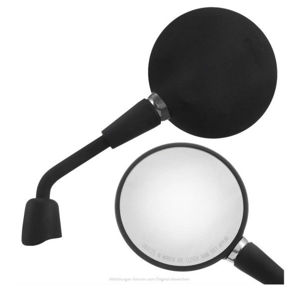 Mirror Shorty black matt right, left for Vespa Primavera 50-150ccm 2T/4T / GTS HPE 50-300ccm