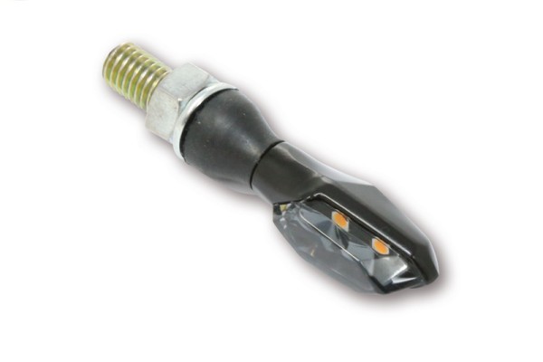 HIGHSIDER Pro Sonic-X2 LED Indicator Housing Black / Lens Smoke Gray (Pair), Front & Rear
