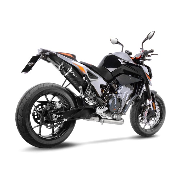 LeoVince exhaust system SBK LV One Evo 2, carbon, slip on for KTM Duke 790 /890, Euro4