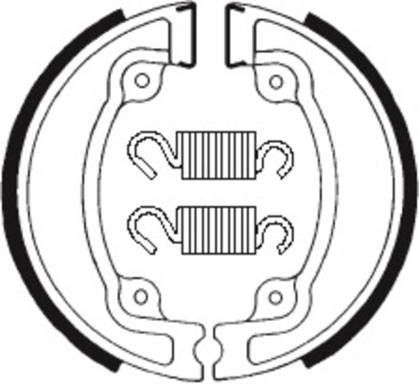 Tecnium Scooter/Street/Off-Road/ATV Organic brake shoes - BA041