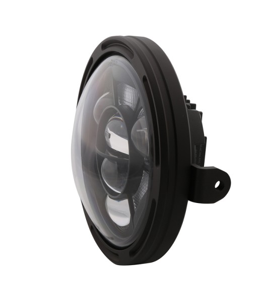 HIGHSIDER pro 7 inch headlight Frame-R1 Type 11 LED Black Side mounting