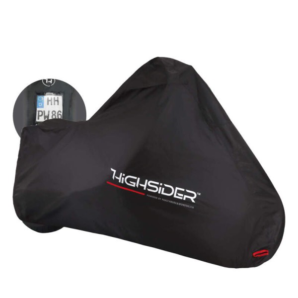 HIGHSIDER pro outdoor tarpaulin black XL, with license plate window (1pc)