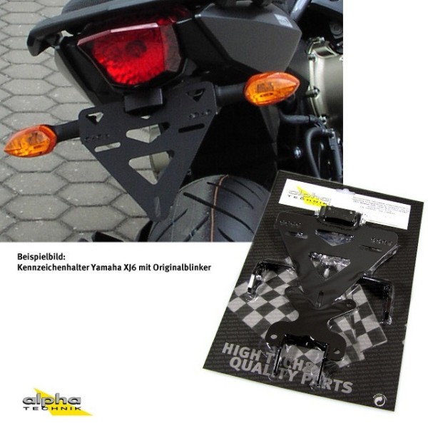 alpha Technik Kennzeichenhalter Yamaha XJ6, Diversion; Typ RJ19; Modelljahr 2009-