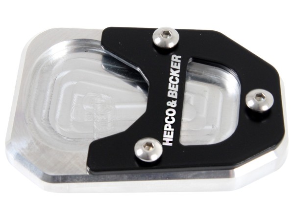 Side stand plate silver black for BMW R nineT Urban G/S (17-23) Hepco & Becker