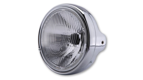 HIGHSIDER smart 7 inch LTD headlight H4 chrome embossed glass, side mounting, E-approved (1