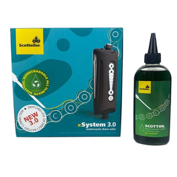 Scottoiler Xsystem 3.0 + 250 ml oil All Climate Biodegradable