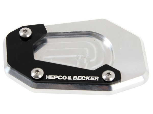 Side stand plate silver black for BMW R nineT (14-16) Hepco & Becker
