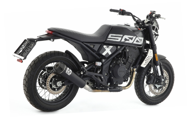 ARROW Auspuff REBEL Sip-On Edelstahl schwarz für Brixton CrossFire 500 X Modelljahr 2021-