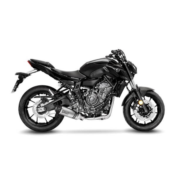 LeoVince complete system LV One Evo for Yamaha MT-07, stainless steel silver, Euro5, E-certificate