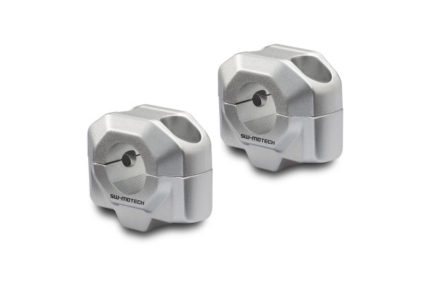 SW-Motech Handlebar riser, silver for Ø 22 mm handlebar, H=20 mm for Moto Guzzi V7 III (19-20) - SW Motech