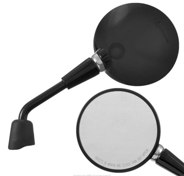 Mirror Shorty, black glossy, right and left for Vespa Primavera / GTS HPE