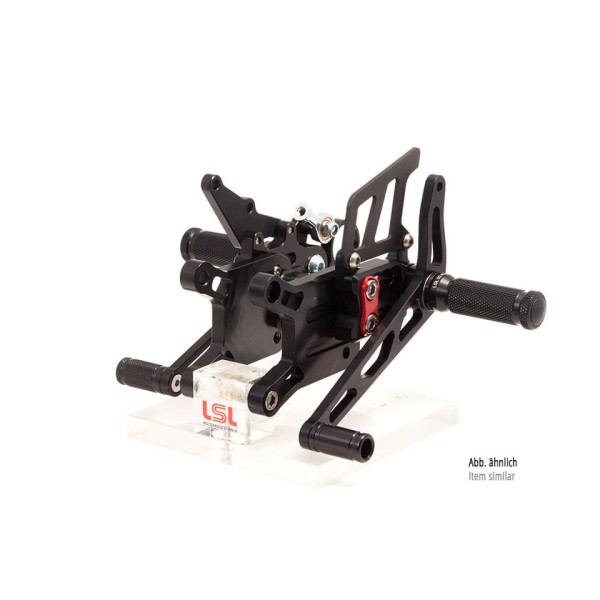 LSL 2Slide Rastenanlage für Kawasaki ZX-6R, 2009-2012, schwarz-rot