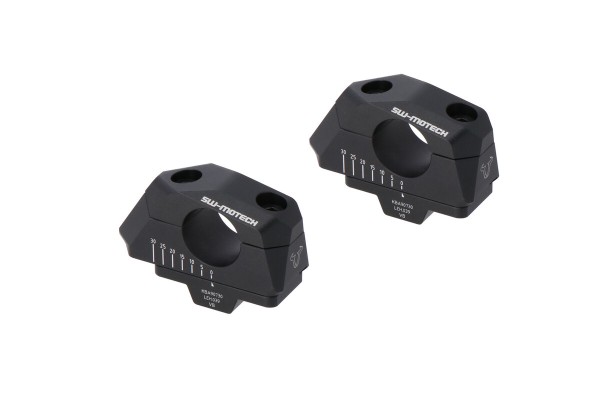 SW-Motech Handlebar relocation variable, black for Ø 28 mm handlebar, H=28 mm for Yamaha Ténéré 700 - SW Motech