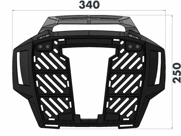Alurack top case carrier black for BMW F 850 GS Adventure Hepco & Becker
