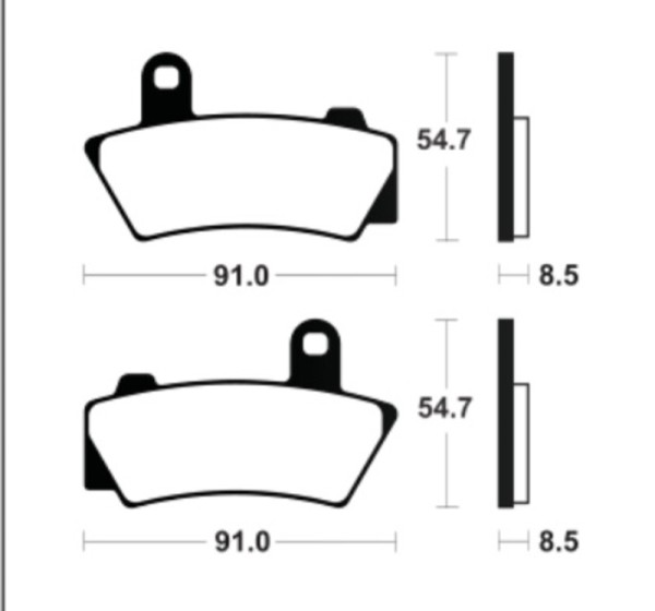 Tecnium brake pad sintered metal - MF495