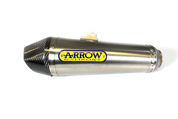 ARROW Auspuff X-KONE für Yamaha MT09 / Tracer 900 2013-, Aluminium schwarz mit Edelstahl Endkappe (N