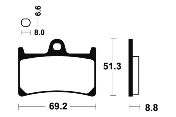 Tecnium brake pads MTR134 sintered metal