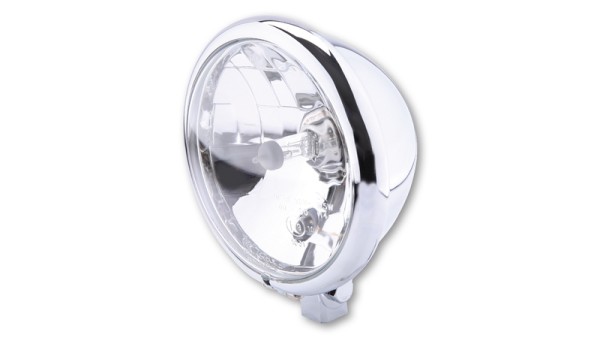 HIGHSIDER smart 5 3/4 inch headlight Bates Style chrome E-approved (1pc)