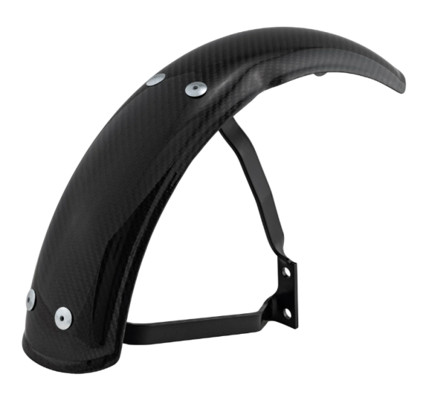 Mudguard Garelli EVO II for Vespa PX 80-200cc, carbon, holder black