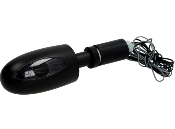Kellermann turn signal, BL 1000 Dark, steel, LED, VR/VL, 12 V, black satin, E-approved