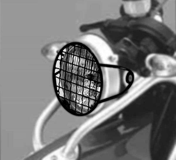 Lamp protection grille black for BMW HP2/Enduro/Megamoto (05-08) Hepco & Becker