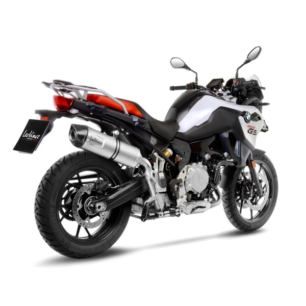 LeoVince exhaust system LV One Evo for BMW F 750 GS /F 850 GS, silver, slip on, Euro4+5, E-certificate