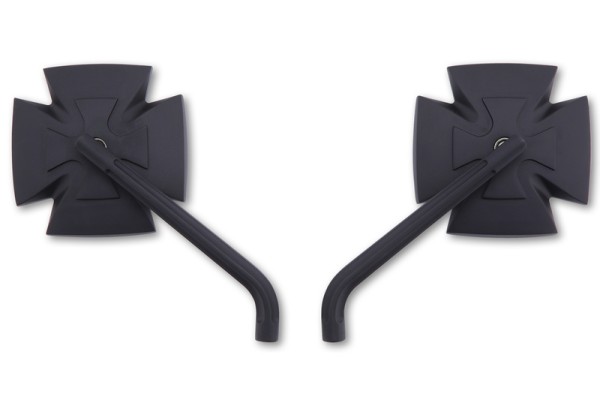 HIGHSIDER pro mirror Iron Cross Black (pair)