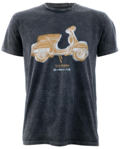 T-shirt "Life is better on a Rally", men black stone washed