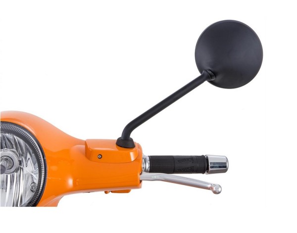Mirror for Vespa LX/LXV/S/GTS/GTS Super/GTV/GT 60/GT/GT L 50-300ccm, black matt, left side