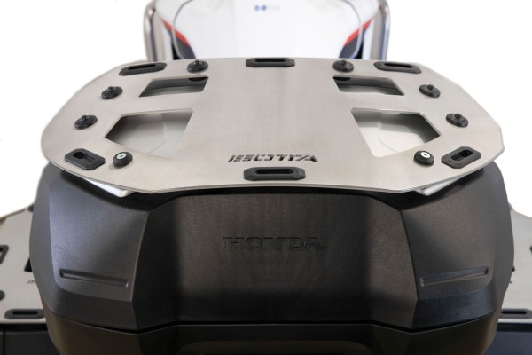 Luggage rack for top case Honda XL 750 Transalp /NT 1100 /ADV 750 /NC 750 X, aluminum, brushed and polished