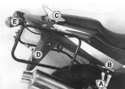 Side case carrier fixed black for Honda CBR 600 F (99-10) Hepco & Becker