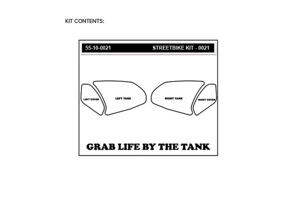 Stompgrip Tank Pad hybrid, Icon, für Honda CBR1000RR, 2008-2011